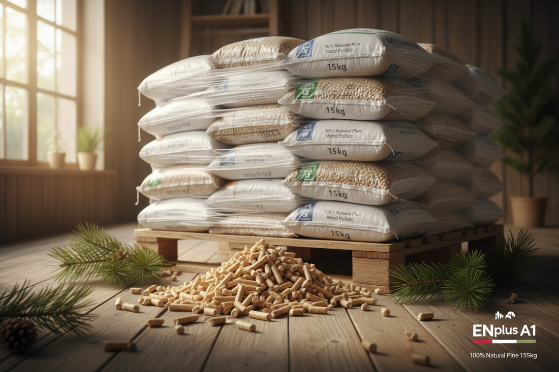 Pellets NovaLenha A1 Plus Certificados – Palete 1155kg Pinho 100% Natural