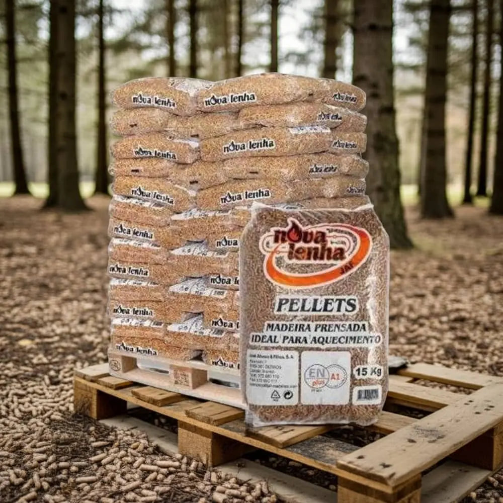 Palete pellets ENplus A1 Plus NovaLenha 1155kg – Pinho 100% natural